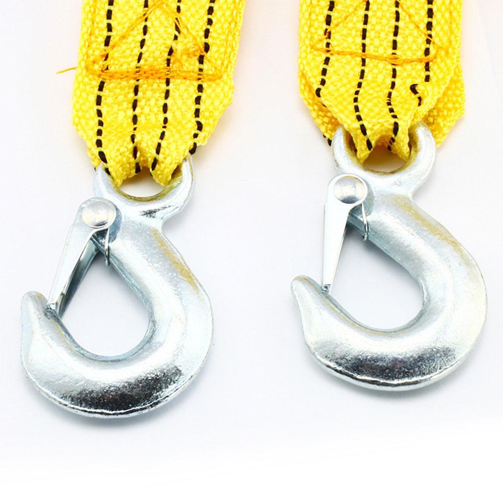 Cuerda de remolque para coche, 300CM, 3 toneladas, correa de remolque, gancho de acero de aleación de nailon, herramientas de rescate de emergencia para remolque todoterreno, accesorios para motocicleta 4x4