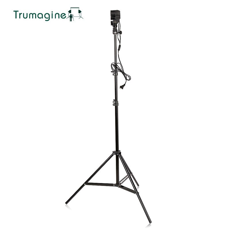 TRUMAGINE Double Head Photography Studio Light Fitting Photo Lighting E27 Socket Bulb Holder Flash Umbrella Bracket EU US Plug