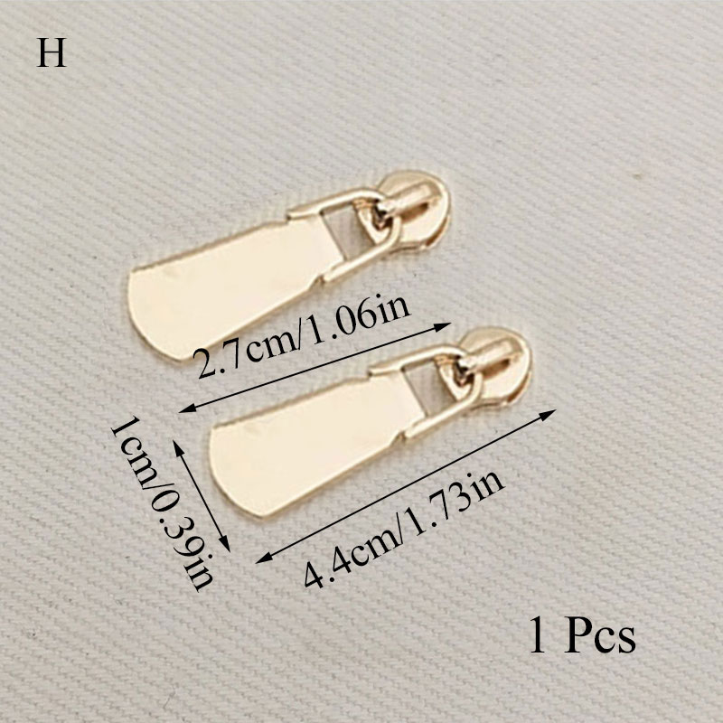 1Pcs 3# Gold Plated Fix Zip Puller/Zipper Pull Sliders Zip Head Zipper Repair Instant Removable For DIY Sewing Craft: Gold H