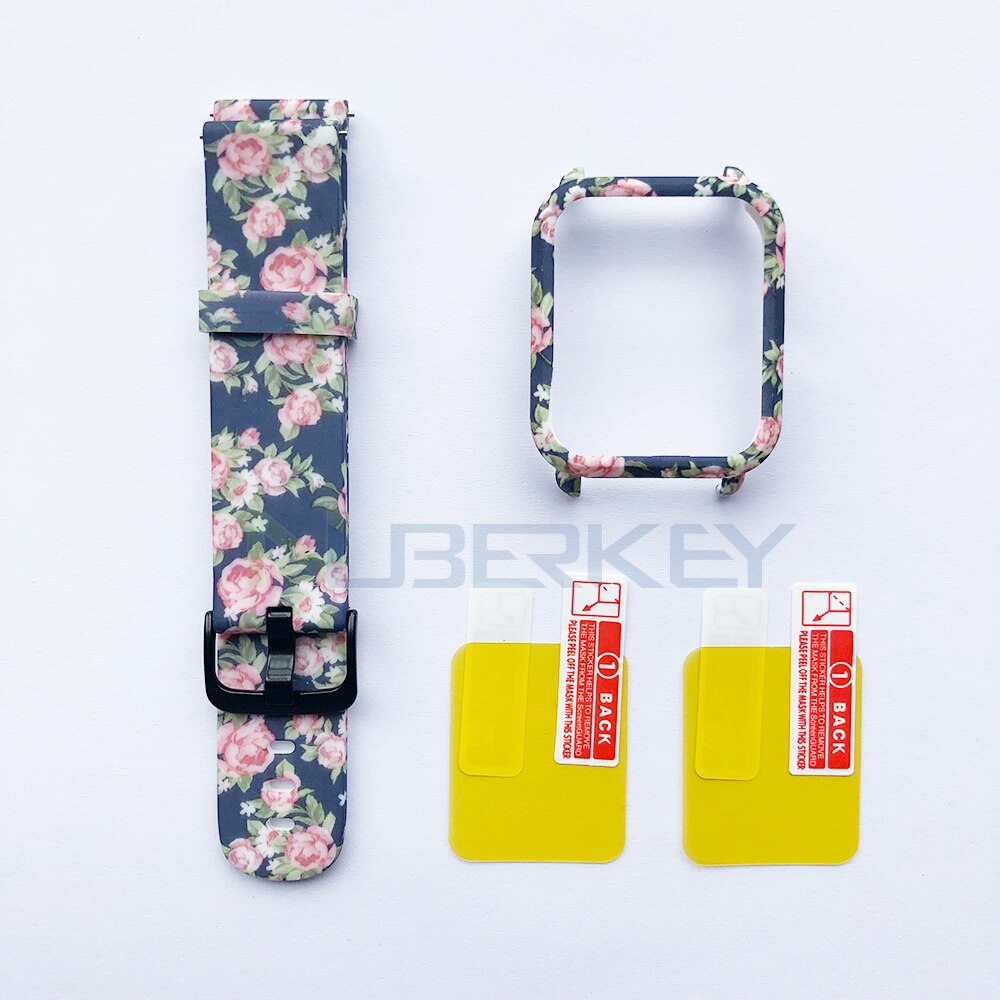 4in1 Smartwatch accesorios para Xiaomi Huami Amazfit Bip Correa camuflaje patrón suave pulsera para Amazfit Bip: 8