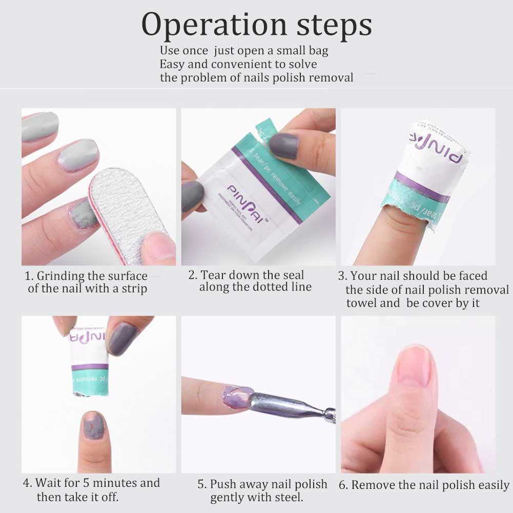 Uv Soak Off Gel Polish Remover Pads Nat Papier Milieuvriendelijke Nail Art Gereedschap Uv Gel Remover Manicure Nail Art tool