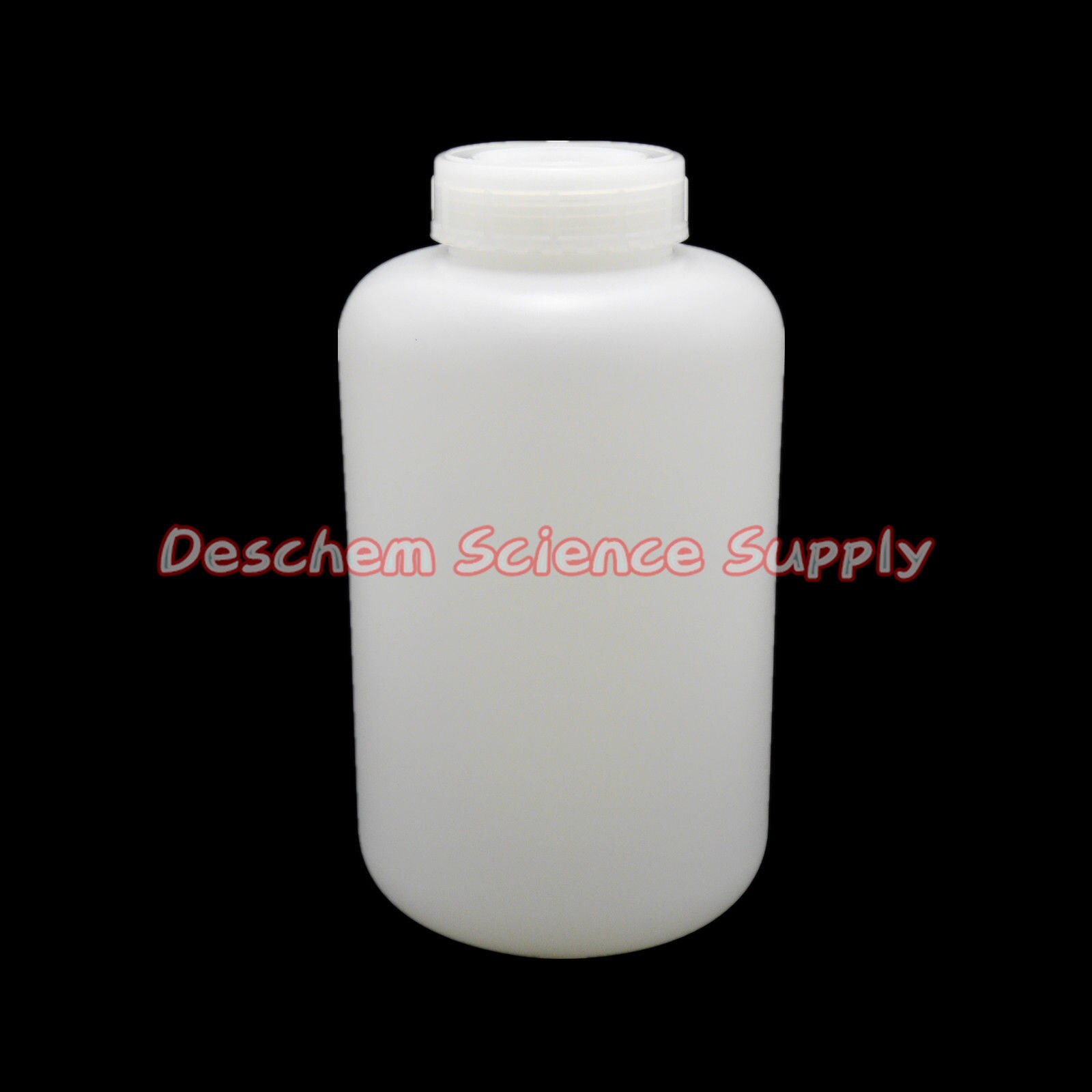 Botella de boca ancha reactiva de plástico de 5000mL, frasco de muestra de HDPE de química de 5L