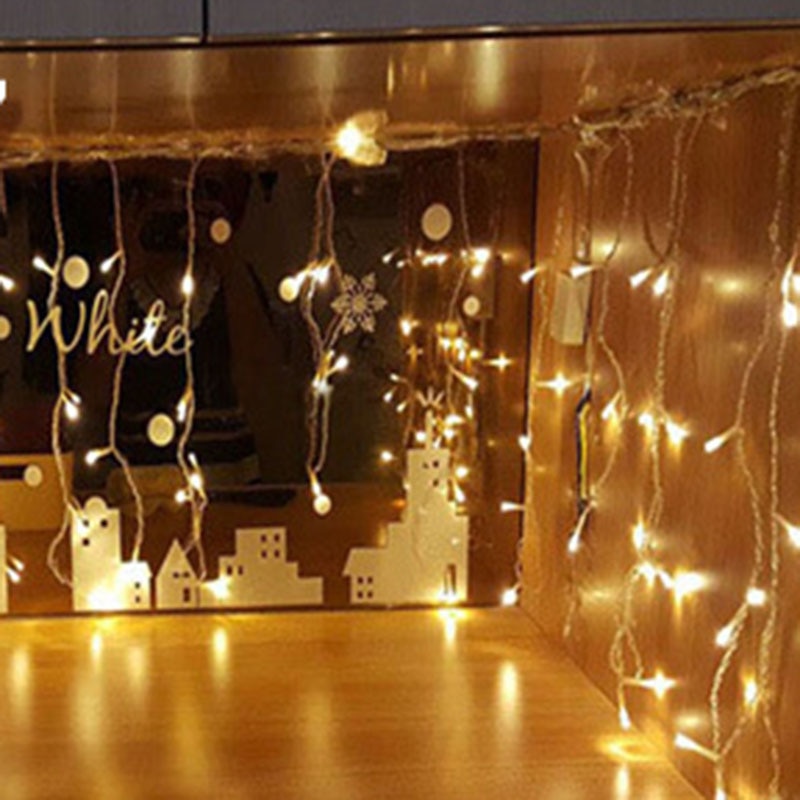 5m-96 lysdioder /6m-216 lysdioder gardin istapsstreng lys utendørs henge ledet lys til jul fe krans fest hage lampe