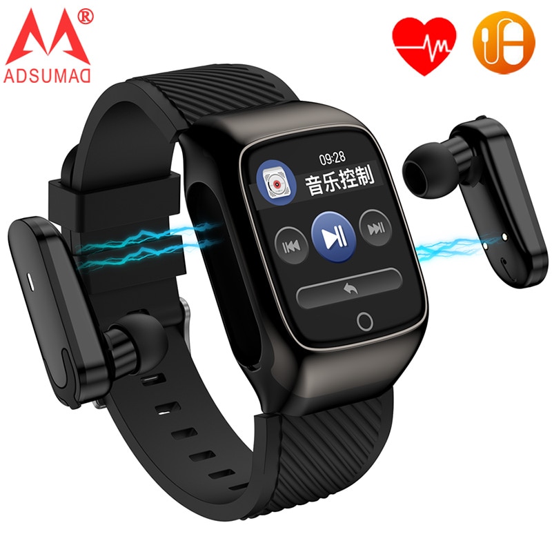Smart Band A300 Smart Watch Armband Met Bluetooth Headset Hoofdtelefoon Tws Hartslag Bloeddruk Stappenteller Psg