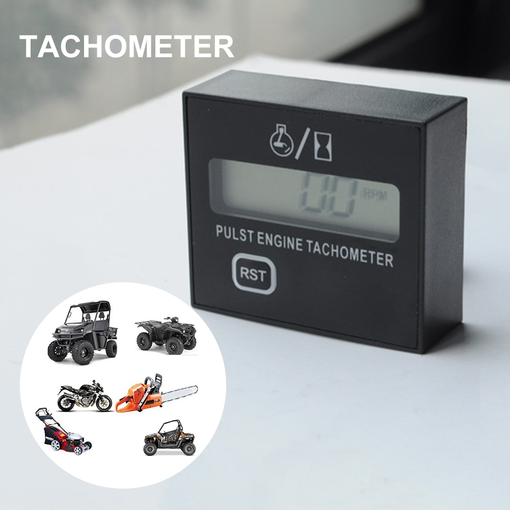 Motorcycle Chainsaw High Tachometer Gasoline Engine Lawn Digital Display Inductive Pulse Speed Tachometer