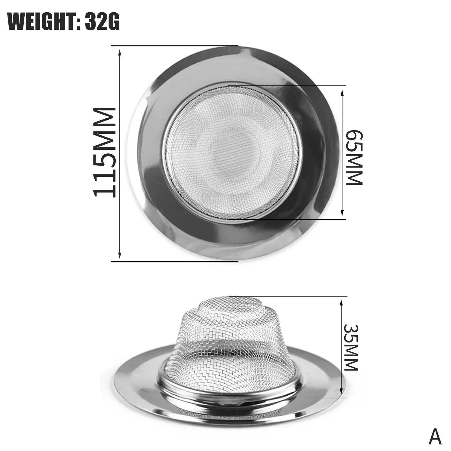 Colador de fregadero, filtro de rejilla para fregadero de cocina, filtro de orificio de drenaje de acero inoxidable, protección de malla contra obstrucciones, accesorios de cocina: Bronce verde