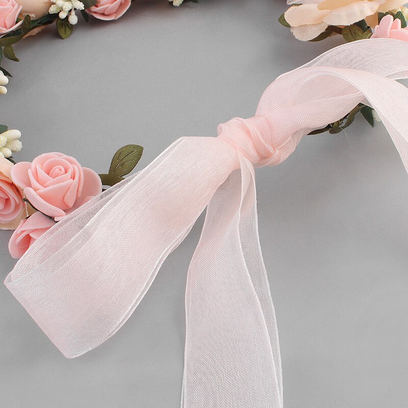 Tocado de novia con corona de rosas, diadema de encaje Floral a la , diadema Tricolor opcional, diadema de playa