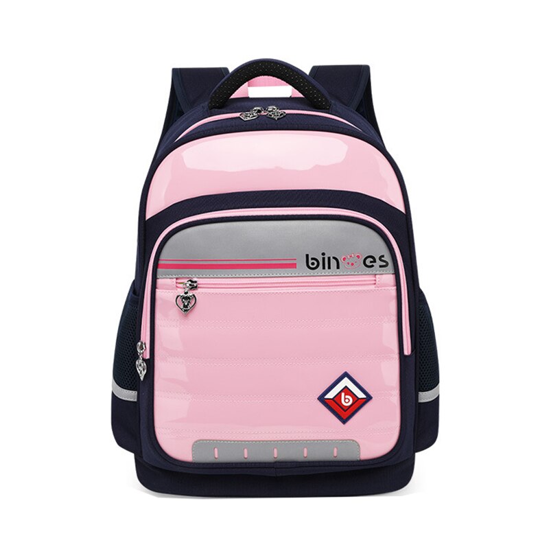 Zaino ortopedico per borse da scuola in pelle PU SUN otto per ragazze borsa da scuola per bambini impermeabile: PInk