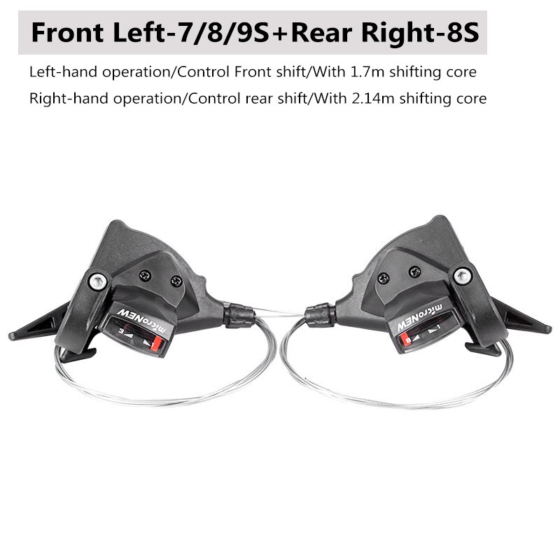 Bicycle Derailleur Front Rear Shift Lever 7/8/9/10/11Speed MTB Mountain Bike Shifter Bicycle Shifting Bicycle Parts microNEW: 3x8-Speed 1 Pair