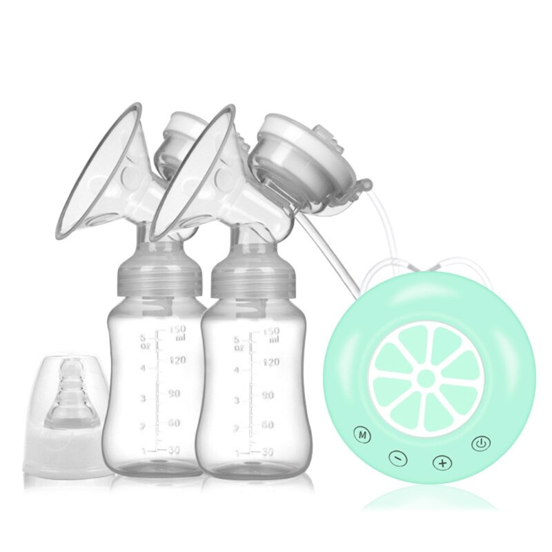 Electric Breast Pump, Portable & Rechargeable, Battery Operated Double Silicone B36E