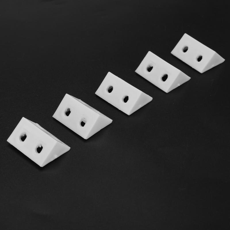 50Pcs Right Angle Corner Gusset Brace Angle Brackets Code Furniture Hardware Set corner bracket protector Plastic