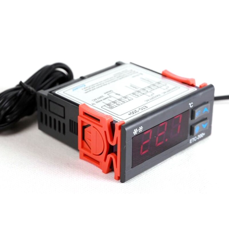 ETC-200+ Mini Temperature Controller Microcomputer Thermostats Digital Thermostat Refrigeration Defrosting Alarm 220V