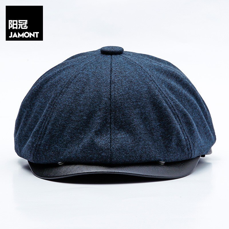 Jamont Winter Thicken Earflaps Newsboy Caps Men Warm Plus Velvet Octagonal Hat Male Detective Hats Painter Caps Visors Chapeau