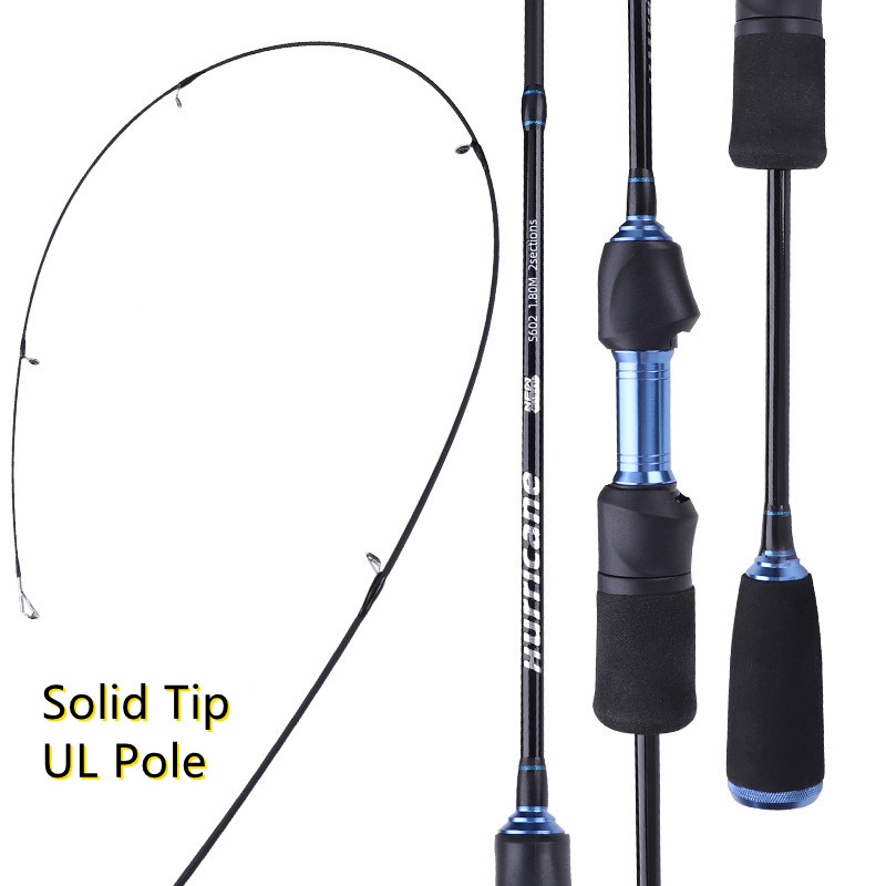 Mavllos Basic Entry Level UL Spinning Fishing Rod 1.68m,1.8m,1.98m Solid Carbon Pole Ultralight Fast Action Casting Fishing Rod