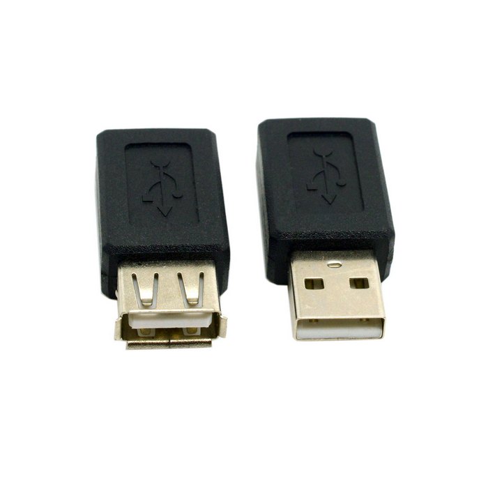 USB 2.0 A Type Male to Mini USB 5pin Female & USB Female to 5pin Female Extension Adapter Black