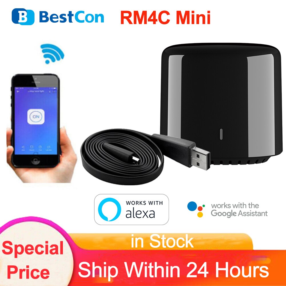 Broadlink bestcon  rm4c pro  rm4c mini wlan-ir-rf-universalfernbedienung smart-home-fernbedienung kompatibel mit alexa, google home und ifttt: Bestcon  rm4c mini