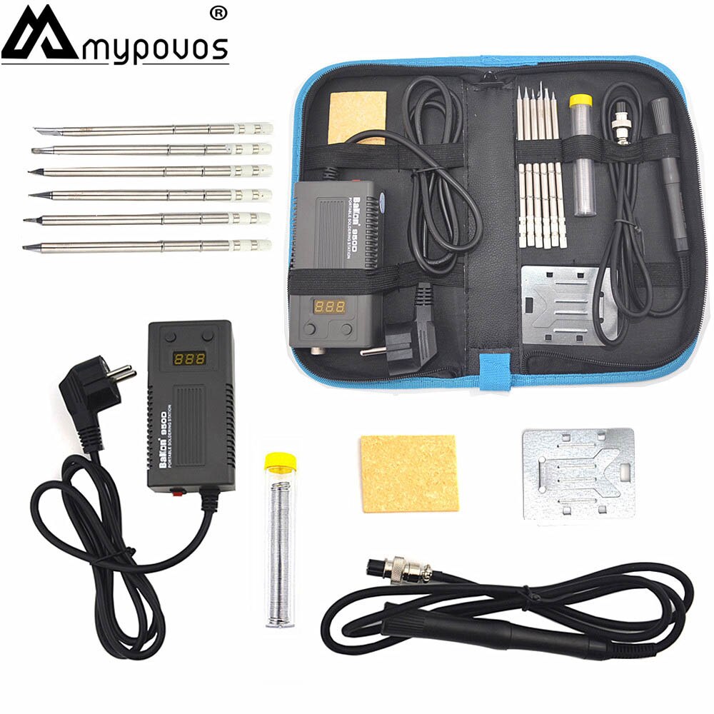 BAKON 75W 950D electric soldering iron Portable electric iron T13 iron head mini Portable Digital soldering station T13 iron tip
