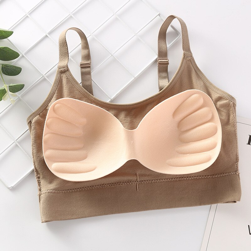 Sujetador deportivo cómodo para mujer, Bralette sin costuras, Top de Fitness, sujetador con Tirantes ajustables para correr, gimnasio, Top de realce, H07