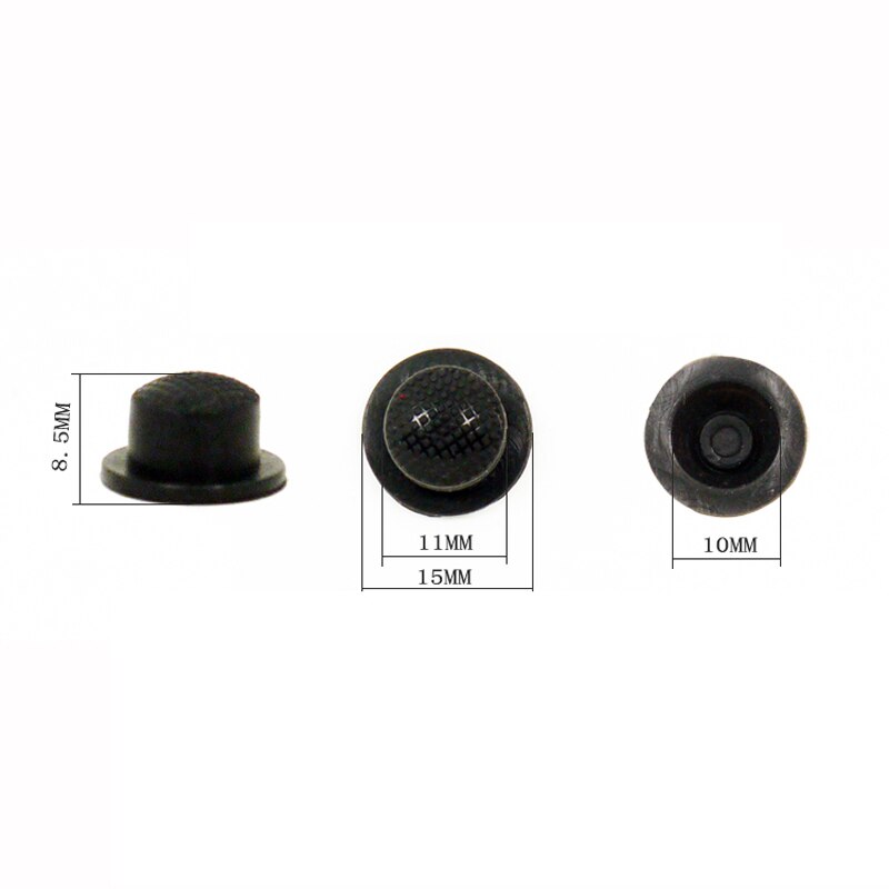 20 stk hale vandtæt kontakt knap gummi knap led ladning blænding lommelygte kontakt tilbehør tætning gummihætte: 11 mmx 8.5mm