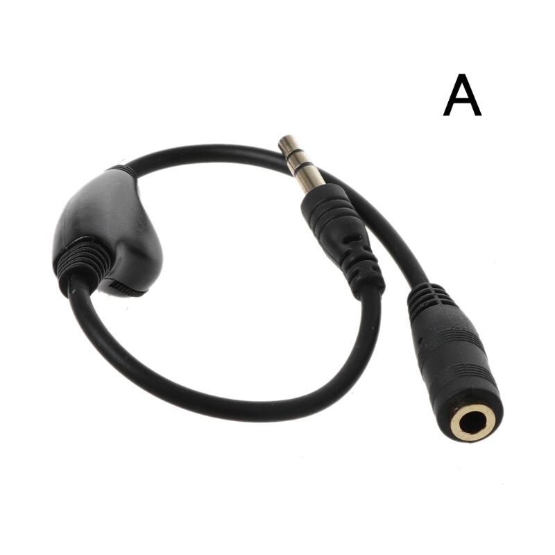 3.5Mm 3.5Mm Jack Aux Man-vrouw Adapter Verlengkabel Audio Stereo Cord Met Volumeregeling Oortelefoon Hoofdtelefoon draad Voor: A