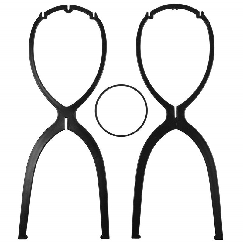 3Pcs/Lot Wig Stand Multi-Purpose Use Hat Wig Hair Head Stand Travel Foldable Flexible Plastic Wig Holder
