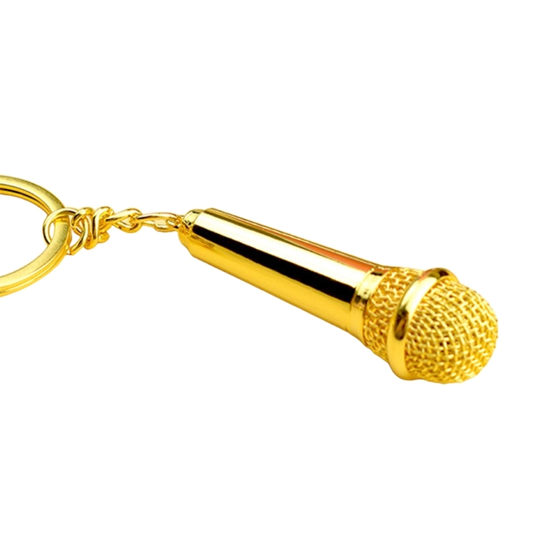 Porte-clés micro poche pour amateurs chant, porte-clés Microphone Simulation