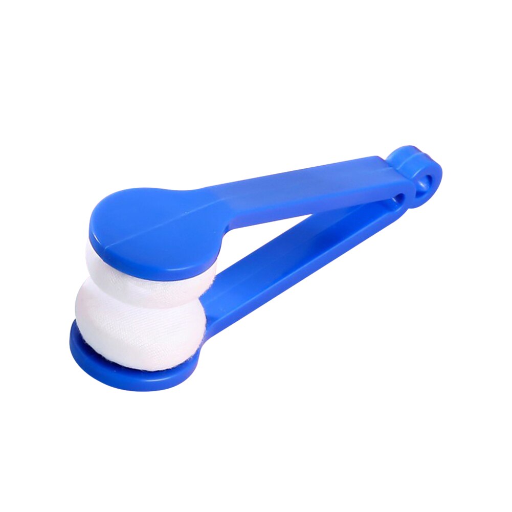 Mini Auge Gläser Objektiv Reinigung Pinsel Tragbare Weichen Mikrofaser Brille Sonnenbrille Reiniger Wischen Mikrofaser Kopf: Blau
