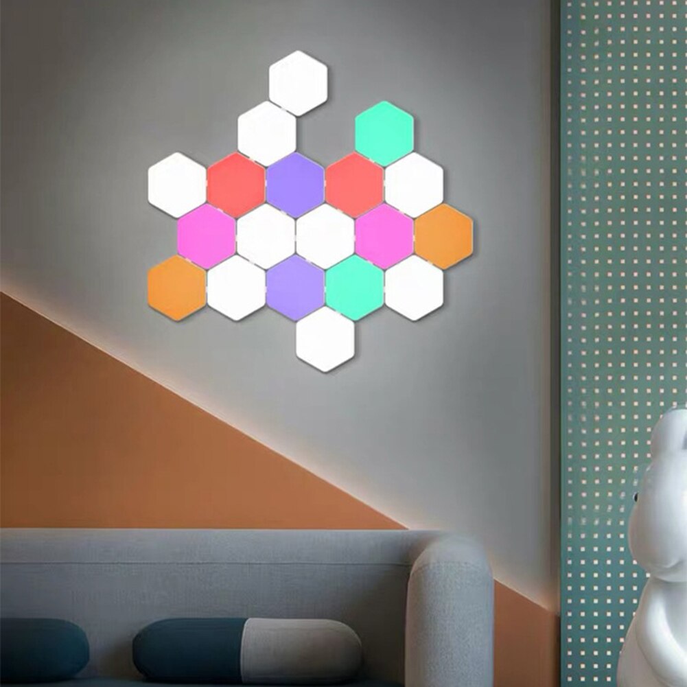 Quantum Light Touch Sensor Nachtverlichting Led Hexagon Licht Magnetische Modulaire Touch Wandlamp Creatieve Home Decor Kleur Night Lamp