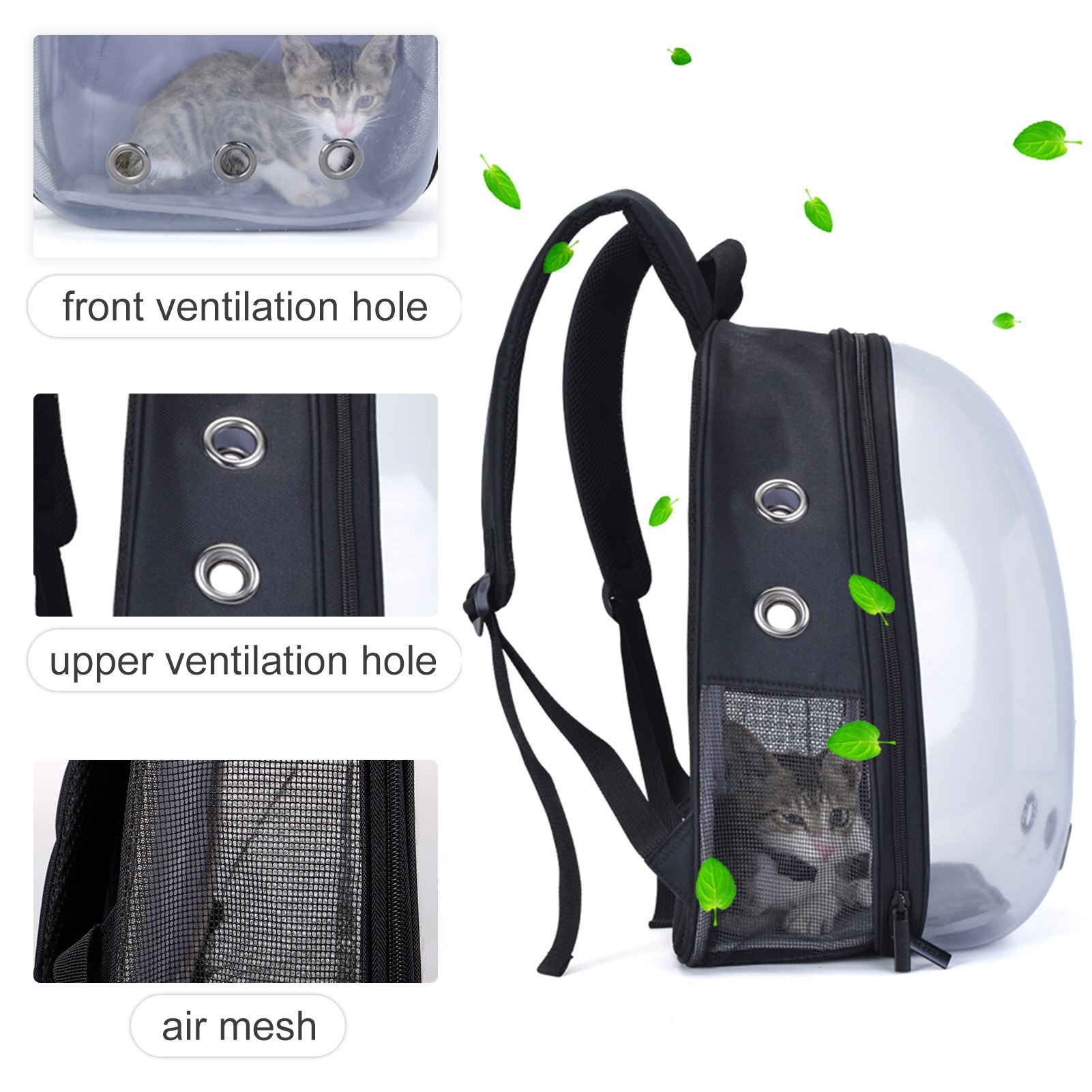 Cat Backpack Carrier Bubble Bag Small Dog Backpack Carrier Space Capsule Pet Carrier Travel Carrier Waterproof Breathable
