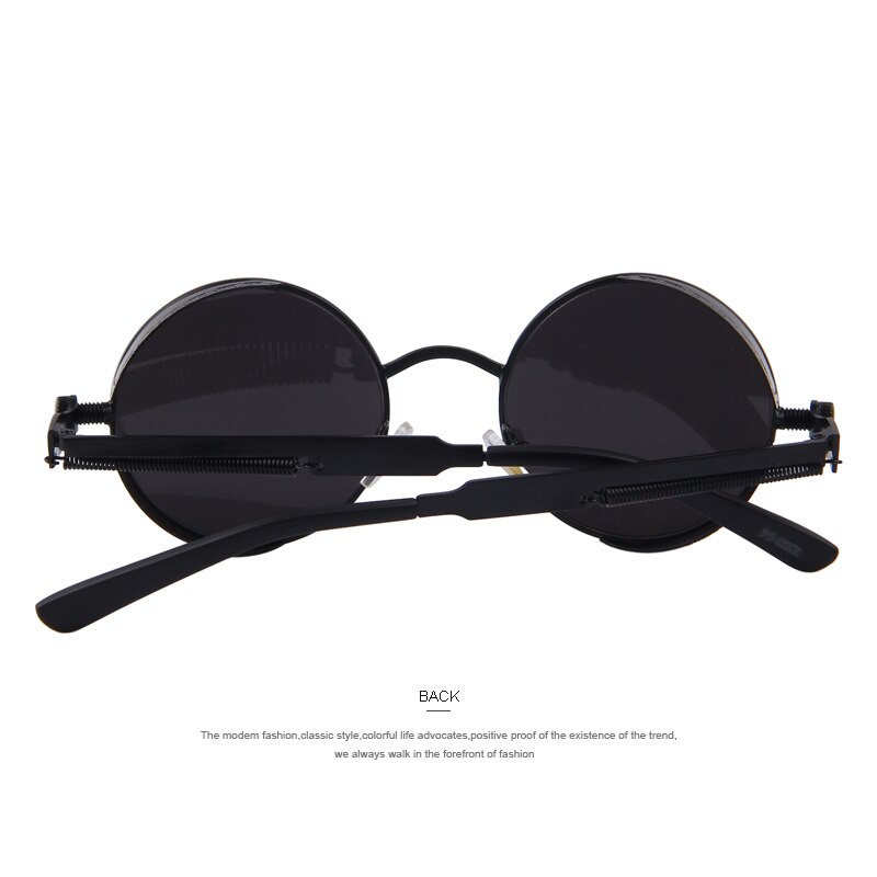 Merrys vintage dam steampunk solglasögon märke runda solglasögon oculos de sol  uv400