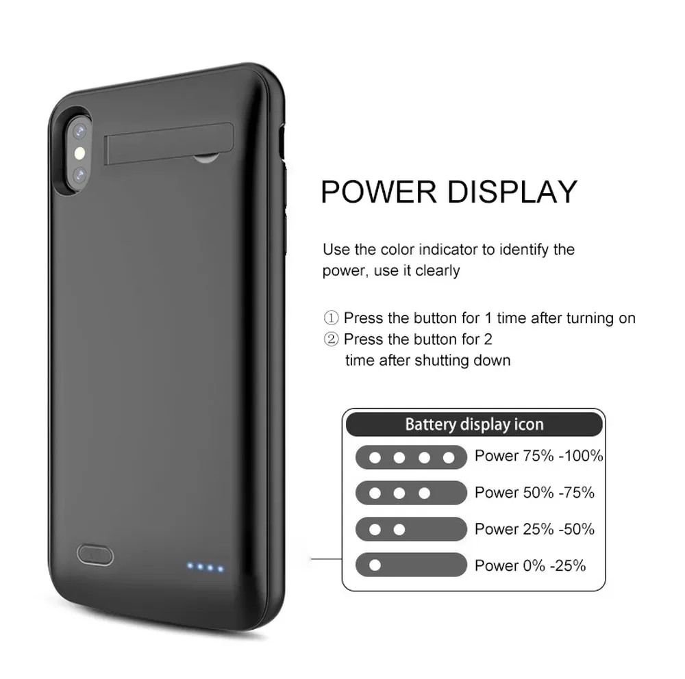 Custodia per caricabatteria per iPhone 6 6S 7 8 Plus SE 2020 custodia di ricarica per iPhone X Xs XR 11 12 Pro Max Power Bank portatile 6200mAh
