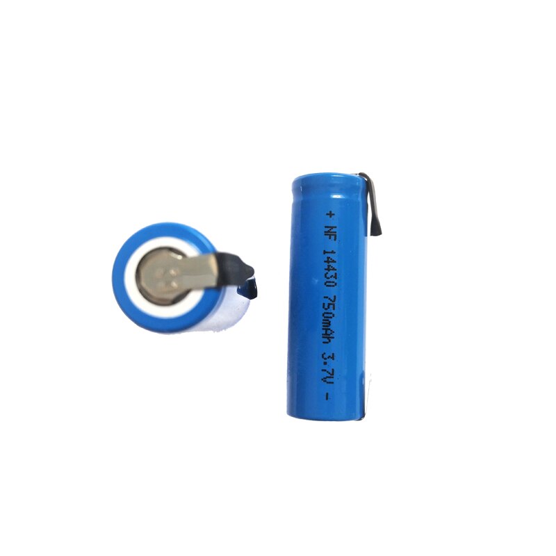 14430 Cilindrische 3.7V 750Mah Li-Ion Batterij Met Nikkel Tape Voor Elektrische Scheerapparaat En Etc Batterij