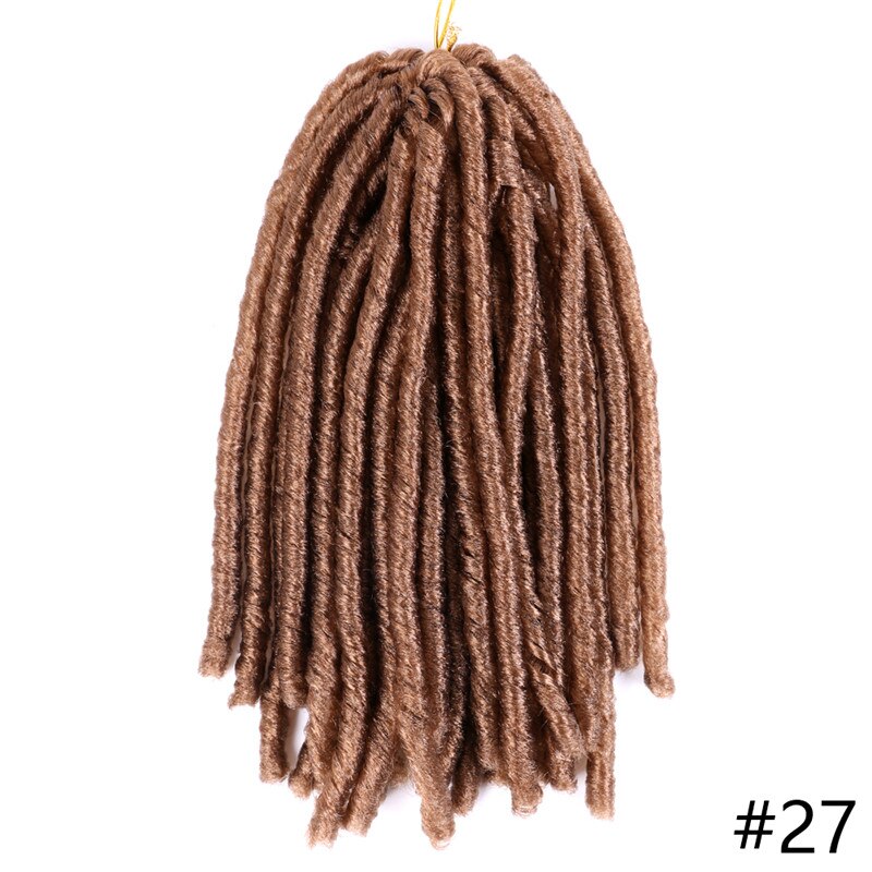 ZYR miękki Locs dredy syntetyczne przedłużanie włosów 14 cali 70g Ombre afro szydełkowe warkocze wysokotemperaturowe włókno: 27
