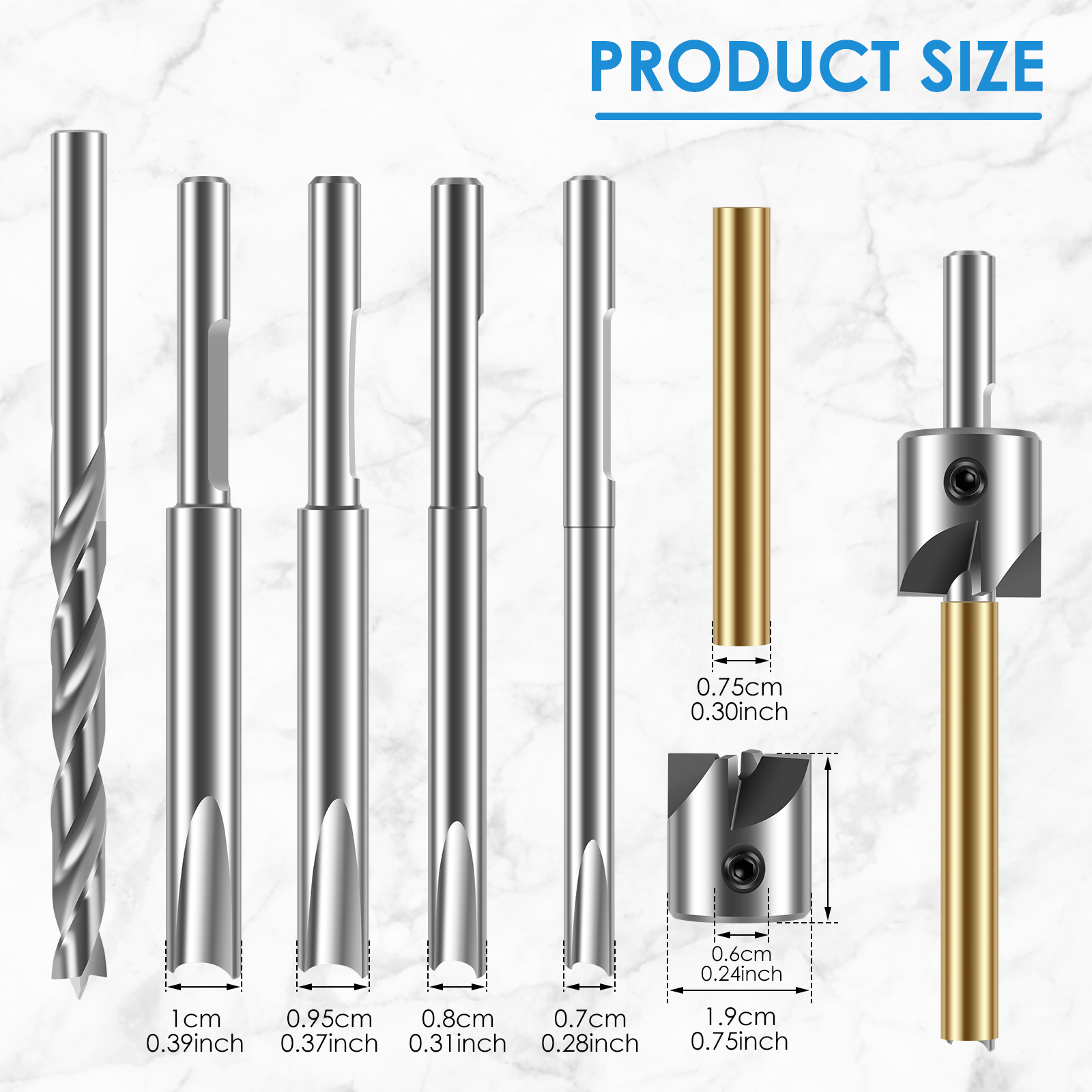Recortadora de barril de pluma, Kit de torneado de madera, pluma de acero de alta velocidad, cabezal de corte, cortador de molino de carpintería, juego de herramientas: 35mm