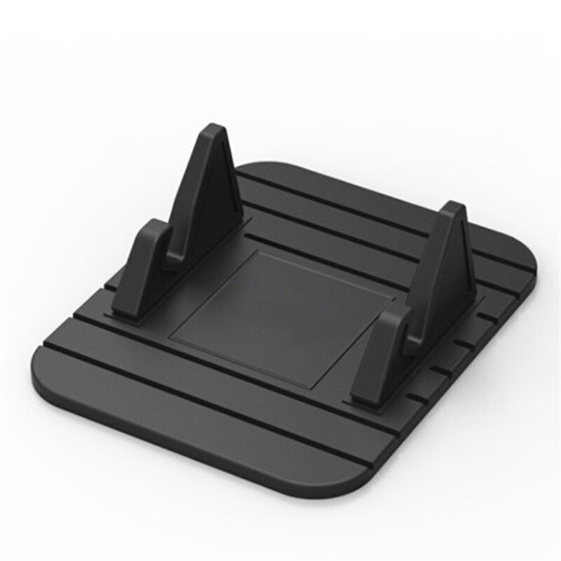 Universele Auto Telefoon Dashboard Mount Antislip Rubber Mat Houder Pad Telefoon Stand Beugel Voor Huawei Samsung Xiaomi Telefoon houder: Black