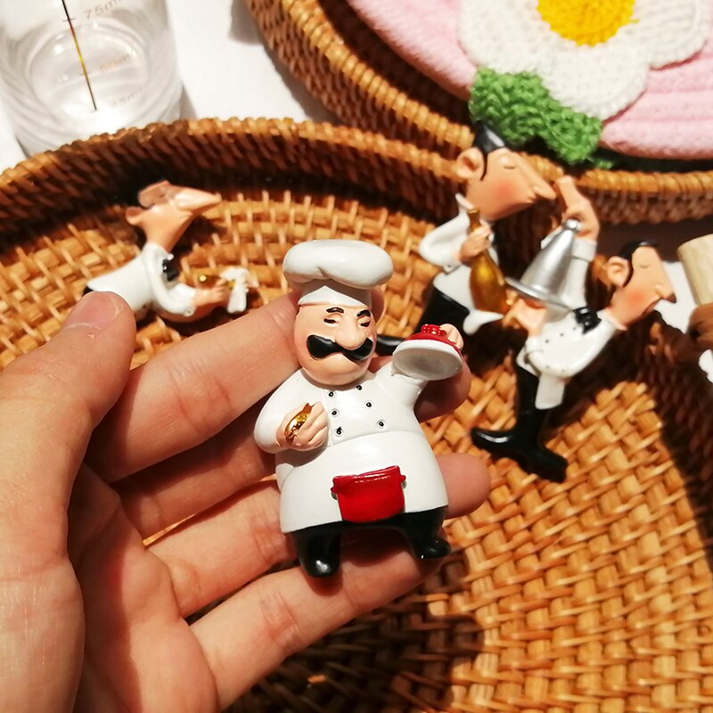Cute 3D Fridge Magnets Kawaii Chef Cartoon Refrigerator Stickers Small Cook Resin Magnetic Fridge Magnet For Home Kitchen Decor