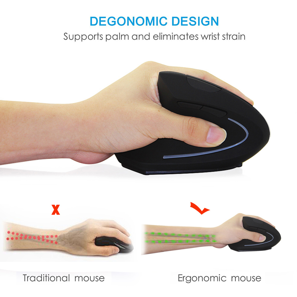 2.4G Wireless Pink Mouse Left Handed Vertical Ergonomic Computer Gaming Mause USB Optical 1600 DPI 5D Gamer Mice For PC Laptop