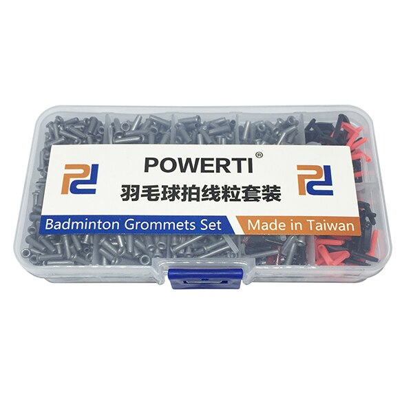 -2 sets/lot powerti badminton ringen set badminton ogen met alle soorten zwarte ringen ogen, hac 11: Zilvergrijs