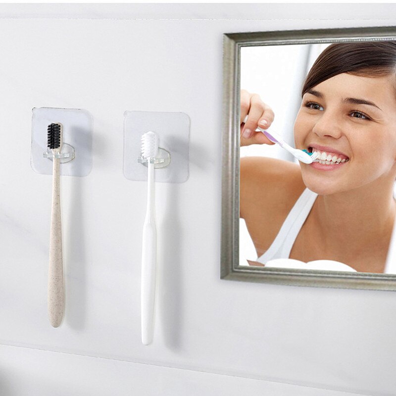 2/4pcs Transparent Toothbrush Holder Travel Stand Toilet Shaver Organizer Kids Tooth Brush Storage Rack Bathroom Accessories