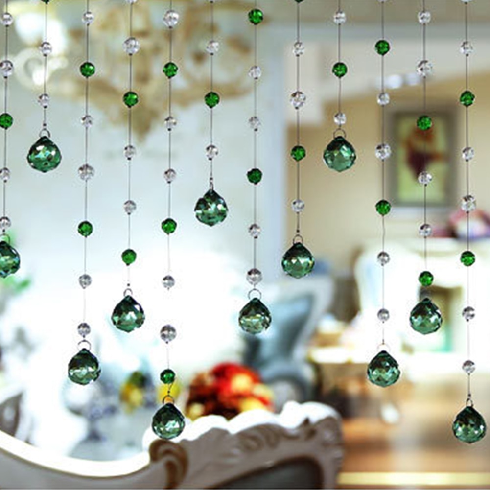 Crystals Glass Beads String Curtain Window DIY Wall Home Decor Wedding Backdrop Festive Decor