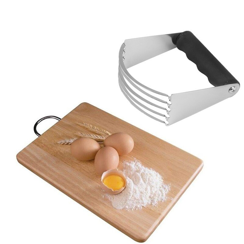 1PC 5 Blades Dough Blender Stainless Steel Heavy Duty Dough Blender Pastry Cutter Chopper Kitchen Baking Dough Butter Tools