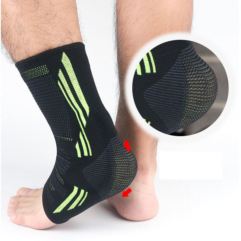 1 Stck Silikon gepolstert Knöchel Ärmeln Unterstützt FußBall fußBall Lauf Gestrickte Kompression Knöchel Fuß Anti Verstauchung Kieselsäure Gel Pad