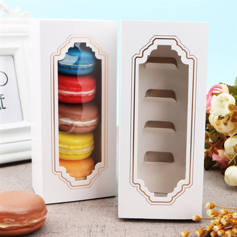 Boîtes d'emballage macarons 30 pièces pour 5 récipients à tiroirs de fête emballage , stockage de gâteaux, boîte d'emballage macarons avec fenêtre transparente