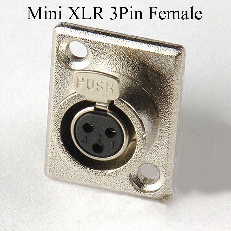 Mini XLR 3Pin 4Pin PLUG SOCKET 3P 4P PANEL MANNELIJKE Vrouwelijke