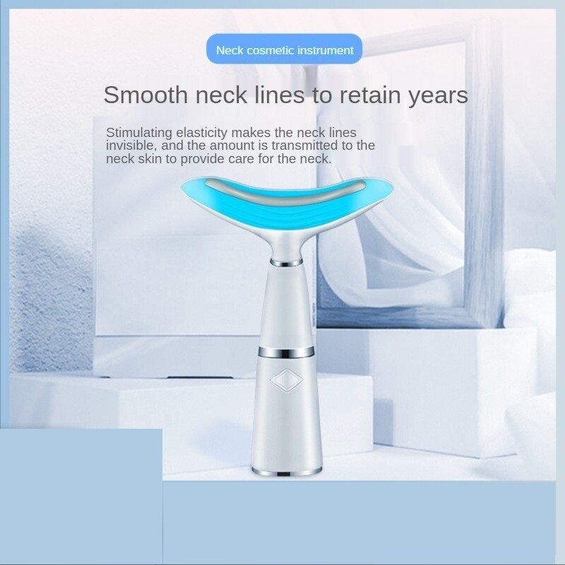 Masseur Anti-âge pour le visage et le cou, lumière LED, Vibration sonique, élimination des rides et de la chaleur, resserrement de la peau, levage du cou, dispositif de beauté