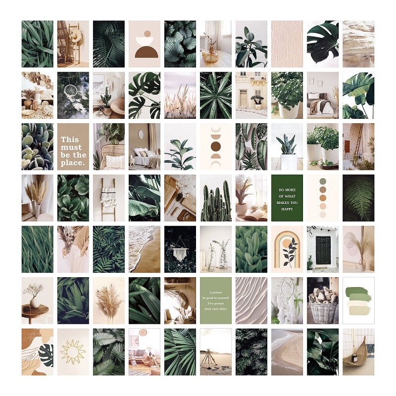Juego de 50 hojas de postales decorativas para pared, pinturas decorativas, tarjetas de fotografía de estilo INS, fotos decorativas DIY