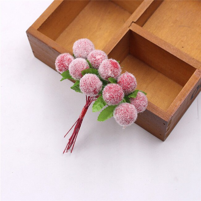 10 Pcs Mooie Schuim Bal Pompom Kunstmatige Nep Fruit Berry Bloem Voor Thuis Bruiloft Diy Guirlande Decoratie Geschenkdoos Bloemen speelgoed: 5