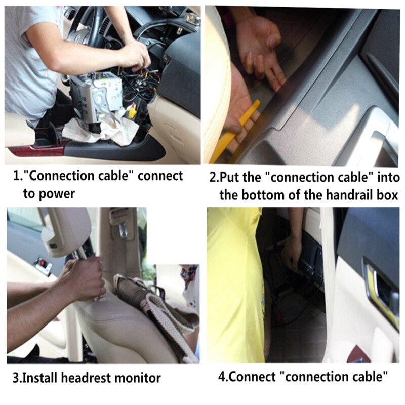 7 inch Touch Screen Car Headrest Monitor with Zipper MP5 Player Pillow Monitor Support Video Sync/ Mirror Link
