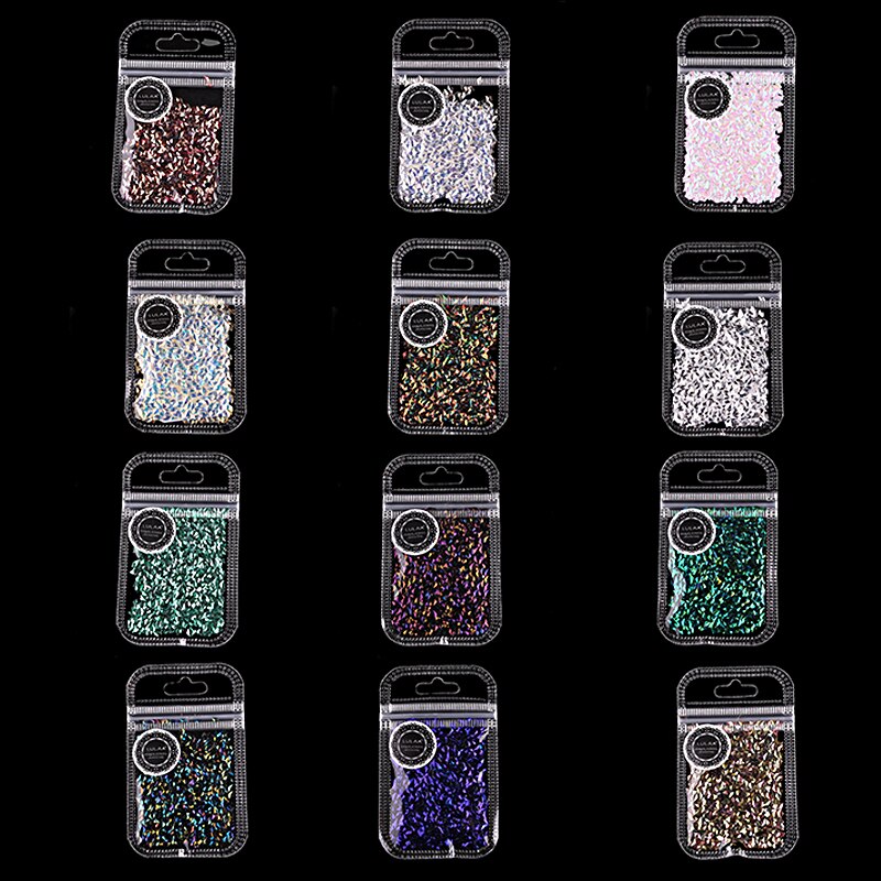 12 Kleuren Acryl Nagels Steentjes Nail Art Decoratie Stones Shiny Gems Manicure Accessoires Nail Art Decoratie Diy Tool