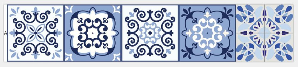 10/15/20/30cm Blau Streifen Fliesen Zauberstab Aufkleber Schlecht Küche Glas Fenster Heimat Dekor Tapete schälen & Stock Vinyl Kunst Wandbild: MZ024  A / 15cmX75cmX1pc